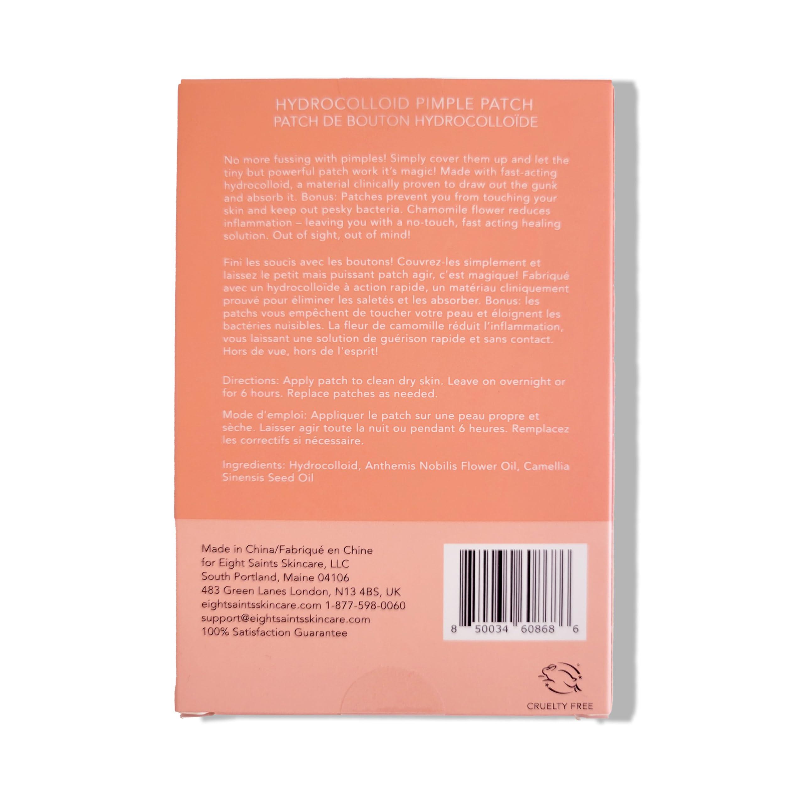 Eight Saints Hit the Spot Acne Pimple Patches For Face, Fast Zit and Blemish Reduction Patch, Ultra Thin Hydrocolloid Patches, (36 Count)